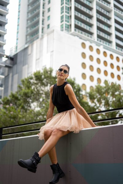 Mini Champagne Tulle Skirt