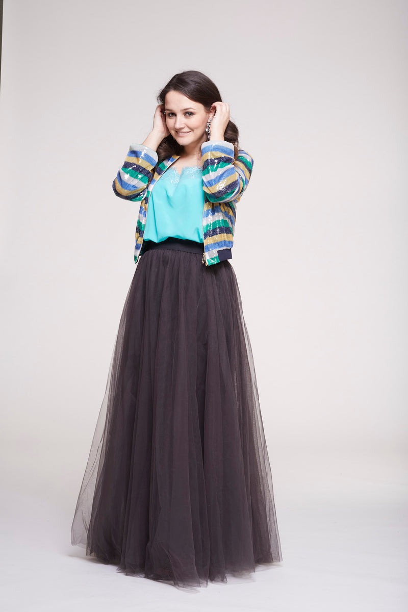 Tulle clearance skirt grey