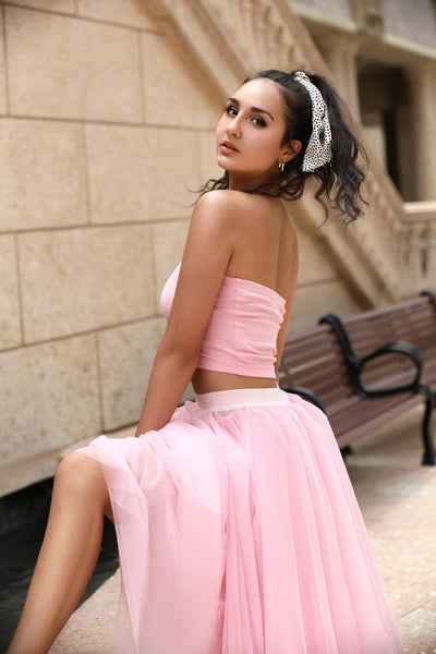 Midi Ballerina Pink Tulle Skirt