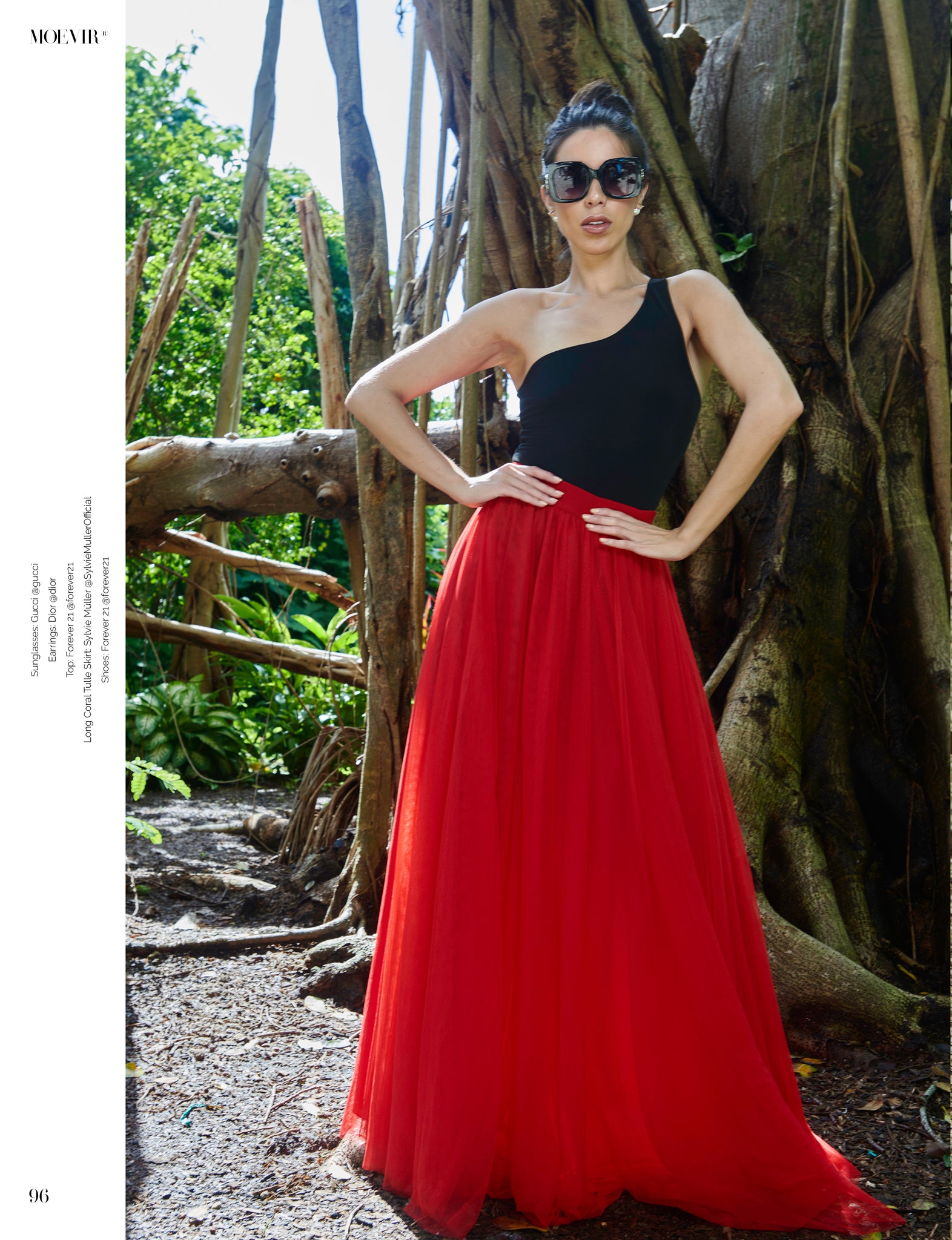 Dior red deals tulle skirt