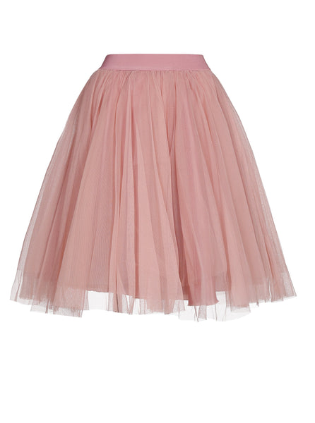 Over the Knee Vieux Rose Tulle Skirt