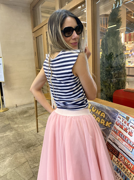 Midi Ballerina Pink Tulle Skirt