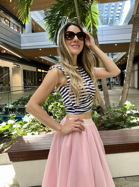 Midi Ballerina Pink Tulle Skirt