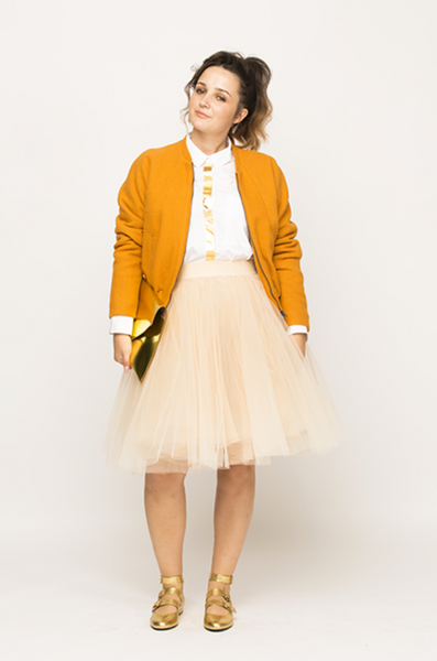Woman wearing the over the knee tutu