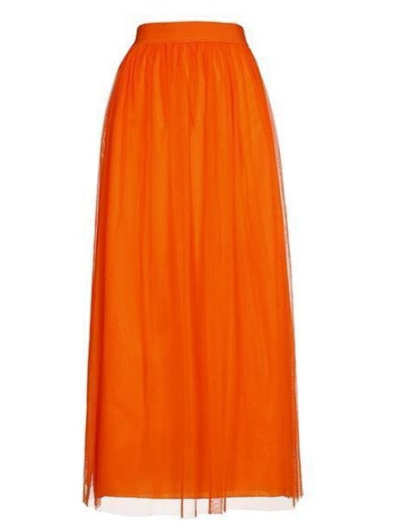 Orange tulle skirt