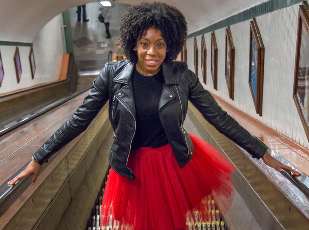 Over the Knee Red Tulle Tutu Skirt Sylvie Muller
