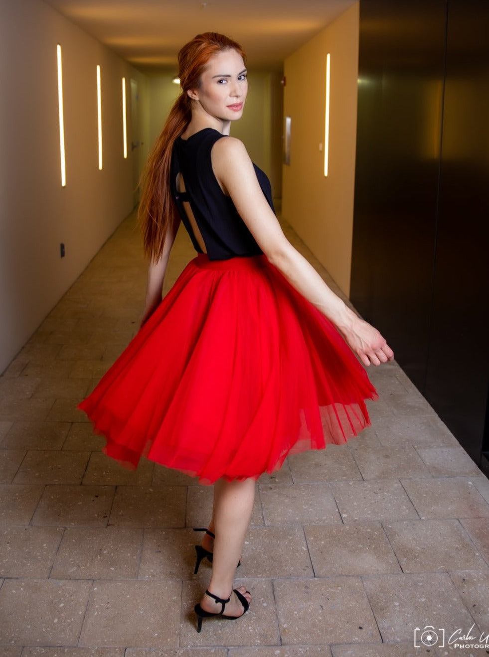 Over the Knee Red Tulle Tutu Skirt – Sylvie Müller Over the Knee Red Tulle Tutu Skirt – Sylvie Müller